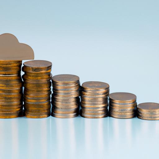 A stack of coins illustrates the cost-effectiveness of using top cloud data migration services for businesses.