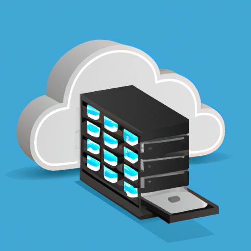 A cloud server acting as a guardian, protecting small businesses' valuable data with its secure backup solutions.